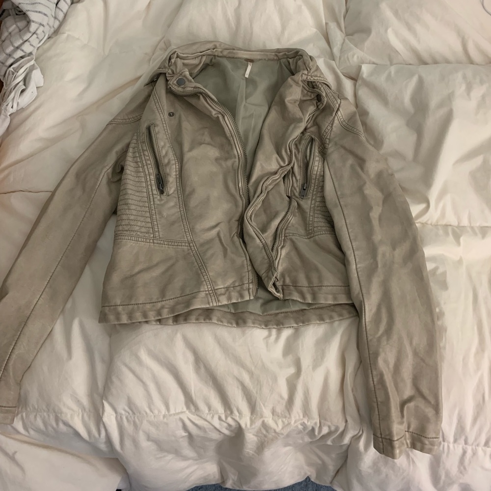 Free people leather jacket